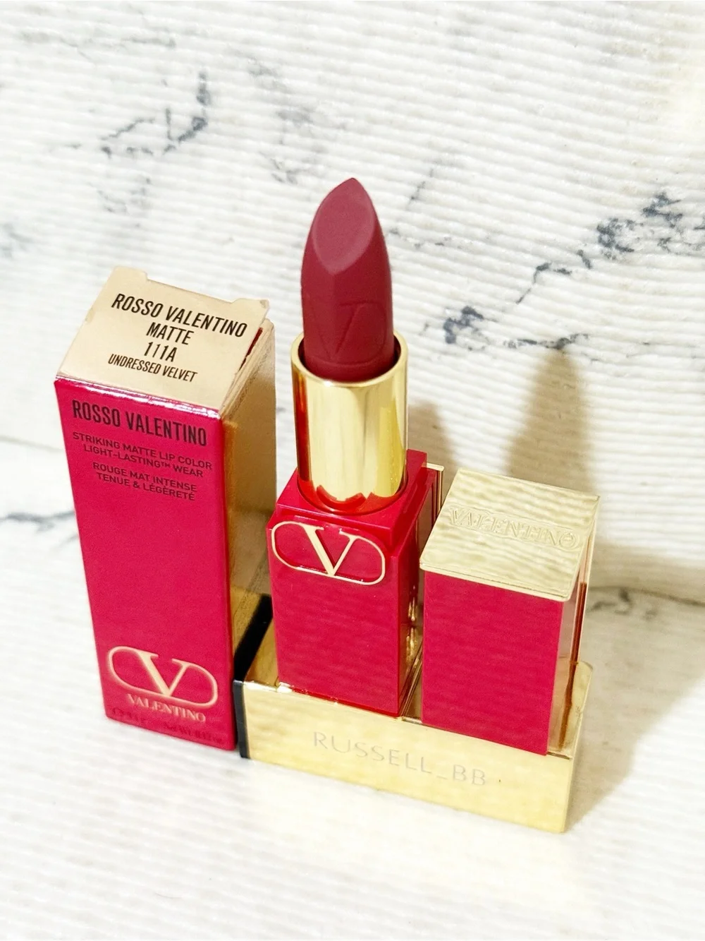 Valentino Rosso Valentino #111A Undressed Velvet Red Matte Lipstick